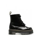 Dr. Martens Plattform ankelboots med rund tå Black, Dam