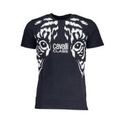 Cavalli Class Tryck Logo Kortärmad T-shirt Blue, Herr