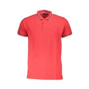 Cavalli Class Röd Bomull Polotröja Broderad Logotyp Red, Herr