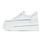 Cesare Gaspari Lyxiga Platform Sneakers White, Dam