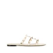 Valentino Garavani Vita Rockstud Lädersandaler White, Dam