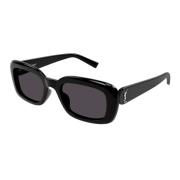 Saint Laurent Oval Monogram Pearl Solglasögon Black, Dam