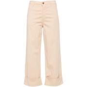 D.Exterior Beige Bomull Capri Byxor Beige, Dam