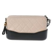 Chanel Vintage Pre-owned Laeder axelremsvskor Beige, Dam