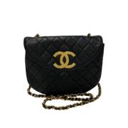 Chanel Vintage Pre-owned Laeder axelremsvskor Black, Dam