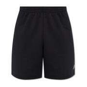 Balenciaga Bomullsshorts med tryckt logotyp Black, Herr