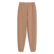 Max Mara Brun Ribbad Byxa med Logodetalj Brown, Dam