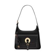 Love Moschino Guld Cirkel Axelväska Black, Dam