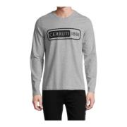 Cerruti 1881 Logo T-shirt - Grå, Långärmad Gray, Herr