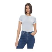 Tommy Jeans Stretch Signature T-shirt - Blå Blue, Dam