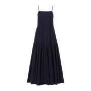 IVY OAK Maxi A-linje Navy Blue Klänning Blue, Dam