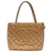 Chanel Vintage Pre-owned Tyg chanel-vskor Brown, Dam