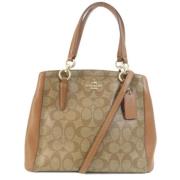 Coach Pre-owned Pre-owned Tyg handvskor Brown, Dam