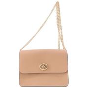 Coach Pre-owned Pre-owned Tyg axelremsvskor Beige, Dam