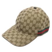 Gucci Vintage Pre-owned Tyg hattar-och-kepsar Beige, Dam