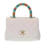 Chanel Vintage Pre-owned Tyg chanel-vskor White, Dam