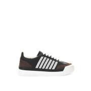 Dsquared2 Svarta Lädersneakers New Jersey Black, Herr