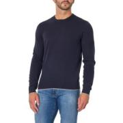 Armani Exchange Blå Crewneck Tröja med Kontrast Trim Blue, Herr