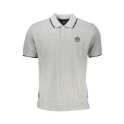 North Sails Grå Bomull Polo Shirt med Korta ärmar Gray, Herr