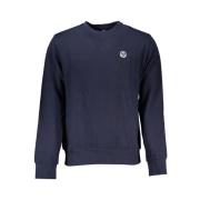 North Sails Borstad bomullsweatshirt med applikationslogo Blue, Herr