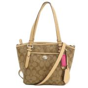 Coach Pre-owned Pre-owned Canvas axelremsvskor Brown, Dam