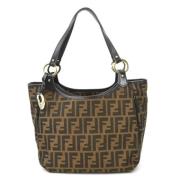 Fendi Vintage Pre-owned Canvas axelremsvskor Brown, Dam