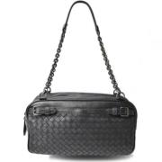 Bottega Veneta Vintage Pre-owned Laeder axelremsvskor Black, Dam