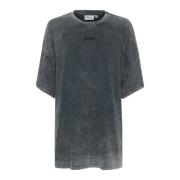 Gestuz Oversize Tee Top Mörkgrå Gray, Dam