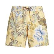 Etro Gula Blommiga Badshorts Multicolor, Herr