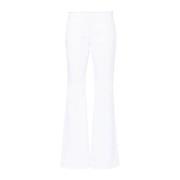 Givenchy Flared Denim Byxor med 4G Plaque White, Dam