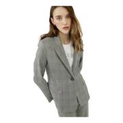 Silvian Heach Rutig Blazer Gray, Dam