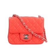 Chanel Vintage Pre-owned Laeder axelremsvskor Red, Dam