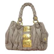 Miu Miu Pre-owned Pre-owned Tyg handvskor Beige, Dam