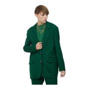 Silvian Heach Sportjacka, Vanlig Blazer med Sidofickor Green, Dam