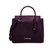 Calvin Klein Lila Konstläder Handväska Purple, Dam