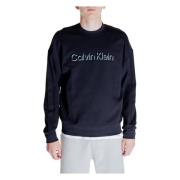 Calvin Klein Svart Print Sweatshirt Höst/Vinter Black, Herr