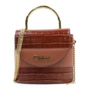 Chloé Pre-owned Pre-owned Tyg crossbodyvskor Brown, Dam