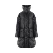 MM6 Maison Margiela Quiltad Svart Eco-Läderjacka Black, Dam