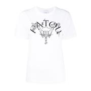Patou Vit Logotyp Tryck T-shirt White, Dam