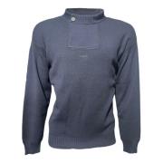 Emporio Armani Hög Hals Örntryck Sweatshirt Marinblå Blue, Herr