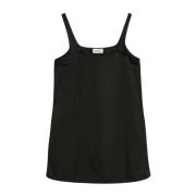 Soulland Kort Avslappnad Capri Klänning Black, Dam