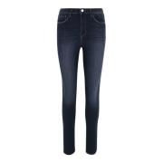 L'Agence Hög midja mörka denim jeans Blue, Dam