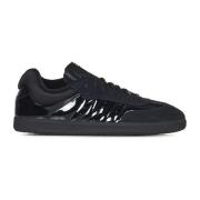 Adidas Svarta Sneakers Snörning Mocka Läder Black, Herr