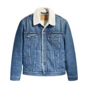 Levi's Herr Sherpa Trucker Jacka Blue, Herr