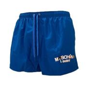 Moschino Hav Logo Badshorts Blue, Herr