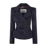 Vivienne Westwood Marine Tailored Drunken Jacket Blue, Dam