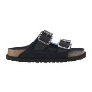 Birkenstock Sandaler med mocka-detaljer, korksula - Marinblå Blue, Dam