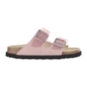 Birkenstock Rosa PVC Sandaler med Mocka Trim Pink, Dam