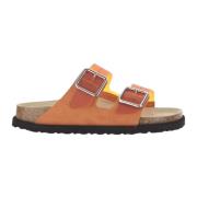 Birkenstock Orange Sandaler med Mockakant Kork Sula Orange, Dam