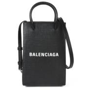 Balenciaga Vintage Pre-owned Laeder axelremsvskor Black, Dam